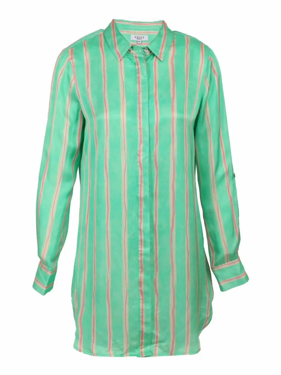 Vicci Germany Blusen<Damen Hemdbluse grün gestreift