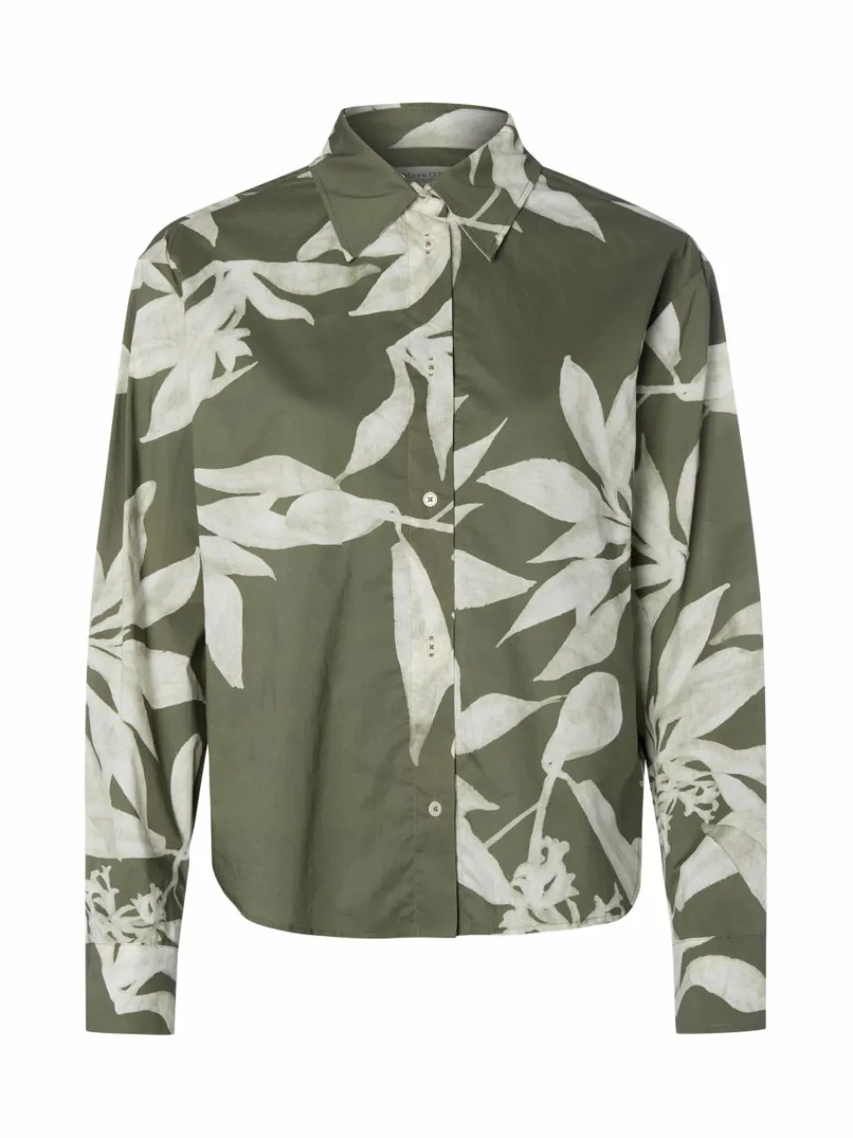 Marc O'Polo Blusen<Damen Hemdbluse oliv bedruckt