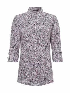 Olsen Blusen<Damen Hemdbluse pink mehrfarbig gemustert