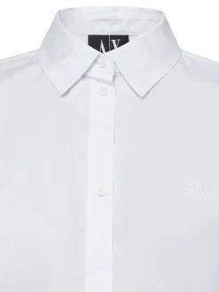 Armani Exchange Blusen<Damen Hemdbluse weiß uni