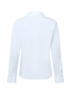 comma Blusen<Damen Hemdbluse weiß uni