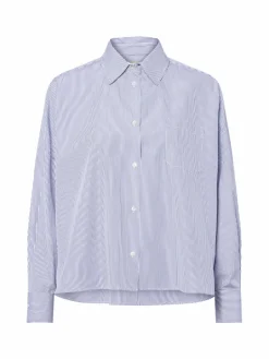 Weekend Max Mara Blusen<Damen Hemdbluse blau weiß gestreift