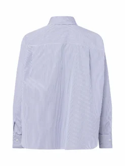 Weekend Max Mara Blusen<Damen Hemdbluse blau weiß gestreift