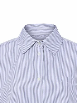 Weekend Max Mara Blusen<Damen Hemdbluse blau weiß gestreift