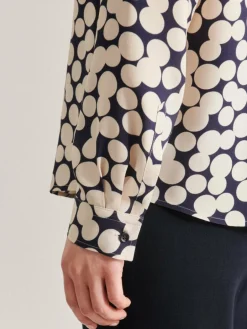 Seidensticker Blusen<Damen Hemdbluse - Druck blau bedruckt