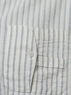 mbyM Blusen<Damen Hemdbluse - Emmelia - M ecru blau gestreift