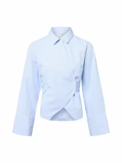 Neo Noir Blusen<Damen Hemdbluse - Fenli hellblau weiß gestreift