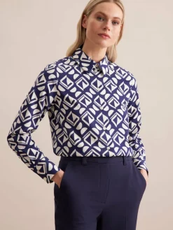Damen Seidensticker Blusen>Damen Hemdbluse - Geometrische Muster