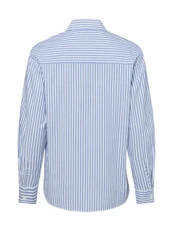 Samsøe Samsøe Blusen<Damen Hemdbluse - Samadisoni blau weiß gestreift