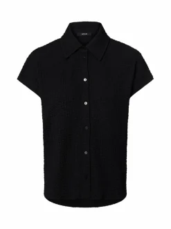 Opus Blusen<Damen Hemdbluse - Samsi schwarz uni