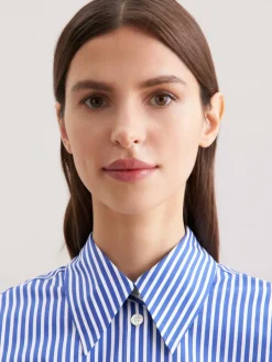 Seidensticker Blusen<Damen Hemdbluse - Streifen blau gestreift