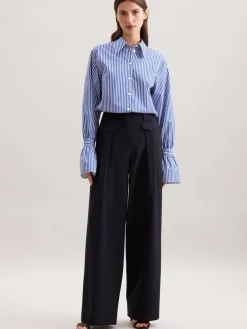 Seidensticker Blusen<Damen Hemdbluse - Streifen blau gestreift