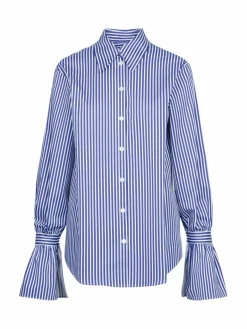 Seidensticker Blusen<Damen Hemdbluse - Streifen blau gestreift