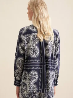 Damen Seidensticker Blusen>Damen Hemdbluse - Tuchprint