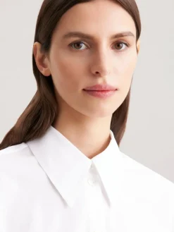 Seidensticker Blusen<Damen Hemdbluse - Uni weiß uni