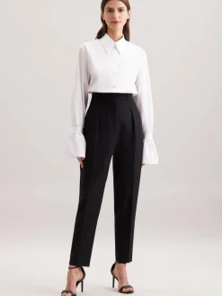 Seidensticker Blusen<Damen Hemdbluse - Uni weiß uni