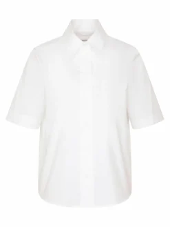 Seidensticker Blusen<Damen Hemdbluse - Uni weiß uni