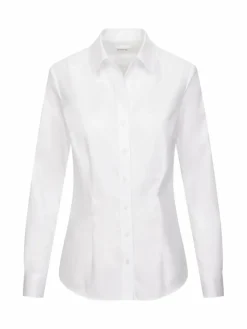 Seidensticker Blusen<Damen Hemdbluse - Uni weiß uni