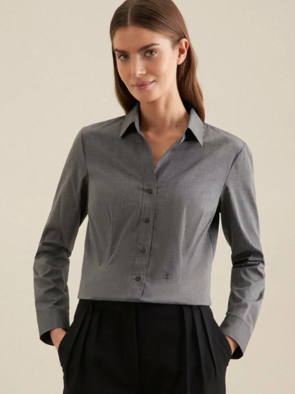 Damen Seidensticker Blusen>Damen Hemdbluse - Uni