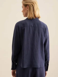 Seidensticker Blusen<Damen Hemdbluse - Uni blau uni