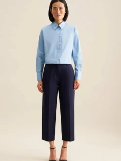 Seidensticker Blusen<Damen Hemdbluse - Uni blau uni