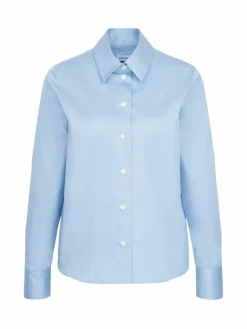 Seidensticker Blusen<Damen Hemdbluse - Uni blau uni