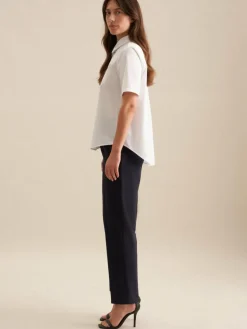 Seidensticker Blusen<Damen Hemdbluse - Uni weiß uni