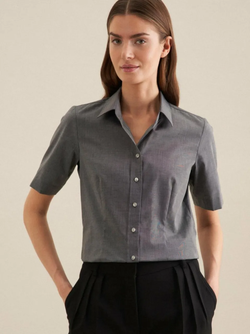 Damen Seidensticker Blusen>Damen Hemdbluse - Uni