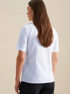 Seidensticker Blusen<Damen Hemdbluse - Uni blau uni