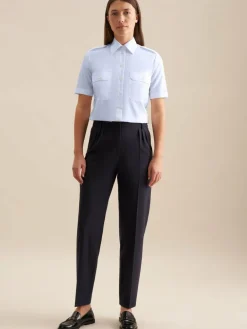 Seidensticker Blusen<Damen Hemdbluse - Uni blau uni