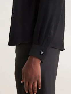 Seidensticker Blusen<Damen Hemdbluse - Uni schwarz uni