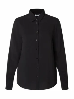 Seidensticker Blusen<Damen Hemdbluse - Uni schwarz uni