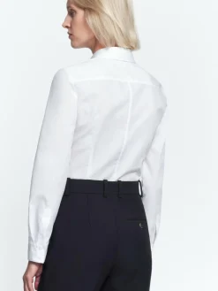 Seidensticker Blusen<Damen Hemdbluse - Uni weiß uni