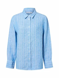 Damen Samsøe Samsøe Blusen>Damen Hemdbluse aus Leinen - Sanot