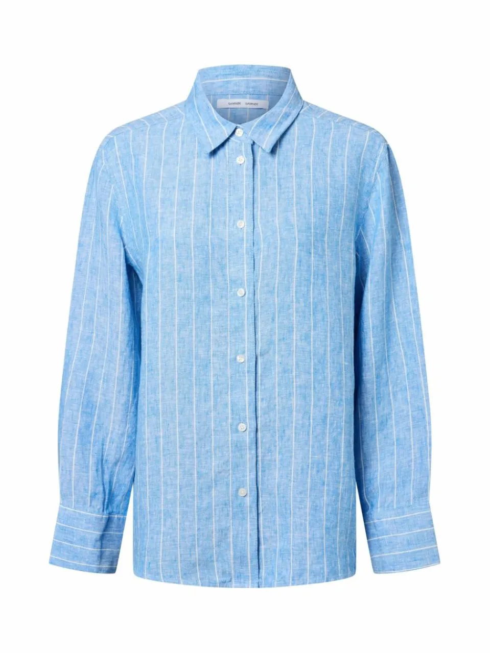 Damen Samsøe Samsøe Blusen>Damen Hemdbluse aus Leinen - Sanot