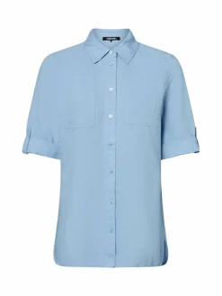 Olsen Blusen<Damen Hemdbluse mit Leinen-Anteil - Boho Beauty hellblau uni