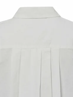 Marc O'Polo Denim Blusen<Damen Hemdbluse mit Leinen-Anteil weiß uni