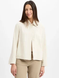 Damen Marc O'Polo Blusen>Damen Hemdbluse mit Leinenanteil