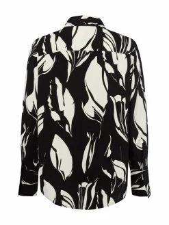 Damen Someday Blusen>Damen Hemdlbuse mit Leinen-Anteil - Zerlian floral