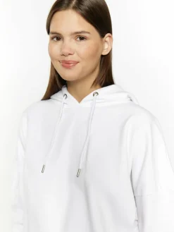 MyMo Sweatshirts & Sweatjacken<Damen Hoodie ecru uni
