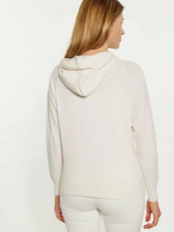 Usha Sweatshirts & Sweatjacken<Damen Hoodie weiß uni