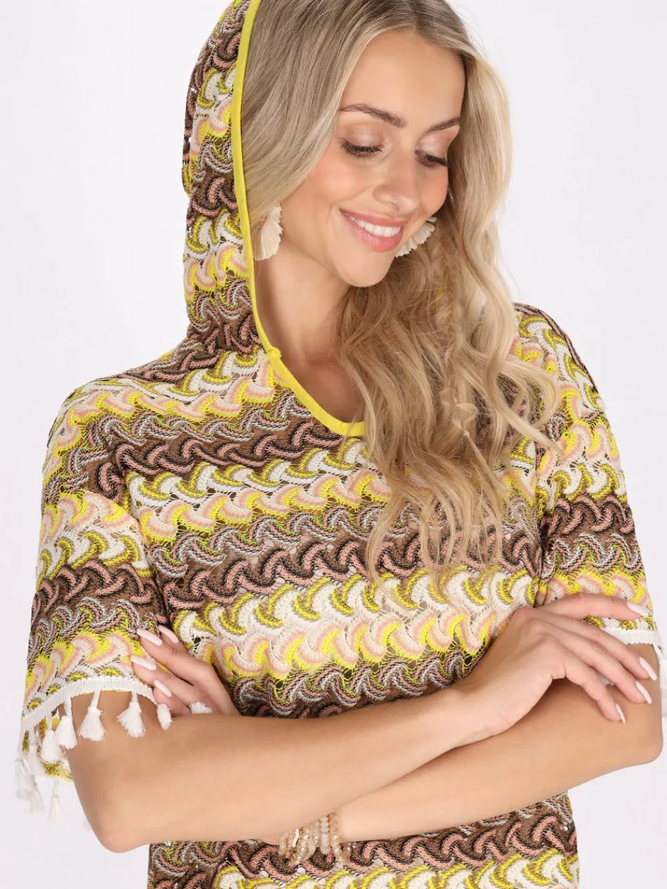 IZIA Sweatshirts & Sweatjacken<Damen Hoodie gelb gestreift