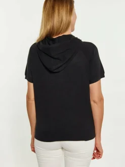 Usha Sweatshirts & Sweatjacken<Damen Hoodie schwarz uni