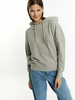 MyMo Sweatshirts & Sweatjacken<Damen Hoodie grau meliert