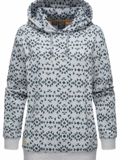 Ragwear Sweatshirts & Sweatjacken<Damen Hoodie - Cinda hellgrau gemustert