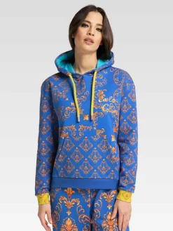 Damen Carlo Colucci Sweatshirts & Sweatjacken>Damen Hoodie ohne Reißverschluss - Citarda