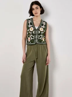 Apricot Hosen<Damen Hose khaki uni