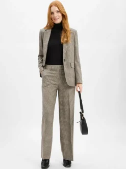 More & More Hosen<Damen Hose beige kariert