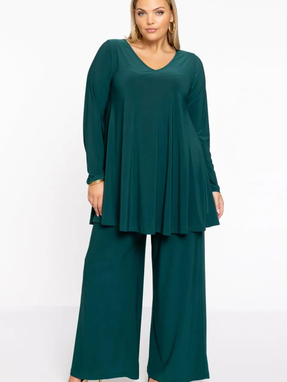 YOEK Hosen<Damen Hose grün uni