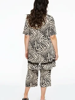 YOEK Hosen<Damen Hose weiß bedruckt